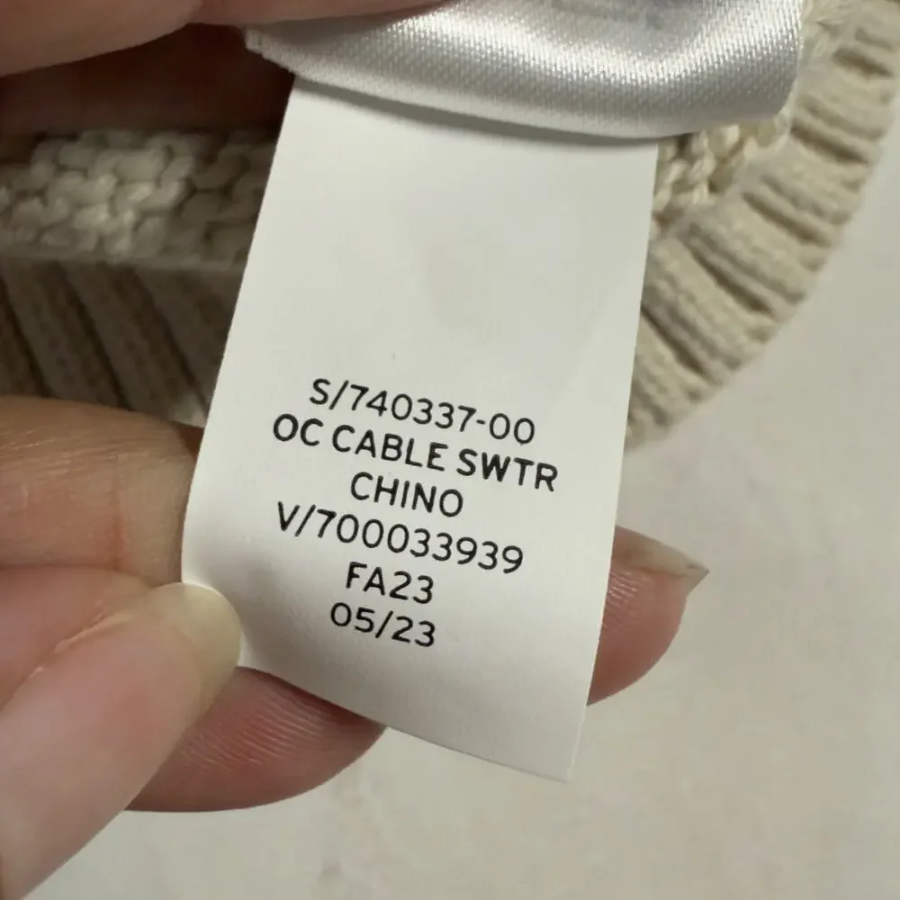 babyGap 3 Years NEW Cable Knit Collared Sweater Cream Tan Shawl Grandpa